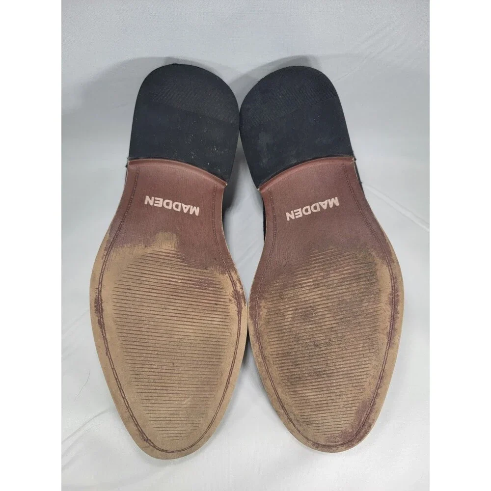 Steve Madden Ajapp Mens Oxford Shoes Sz 8 Black Comfort Lace Up Vamp Almond Toe